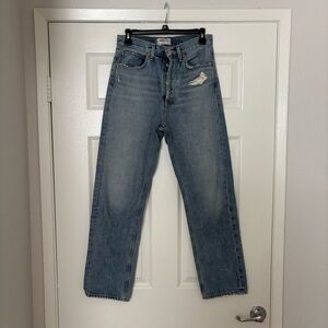 Agolde Blue Straight Leg Jeans Classic Denim